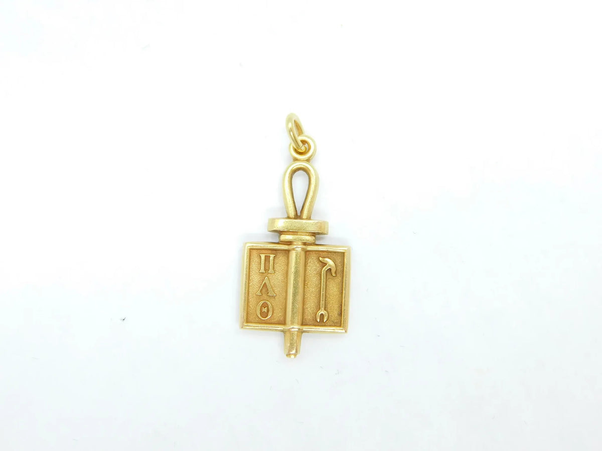 14kt Yellow Gold Fraternities / Sororities Scroll Charm