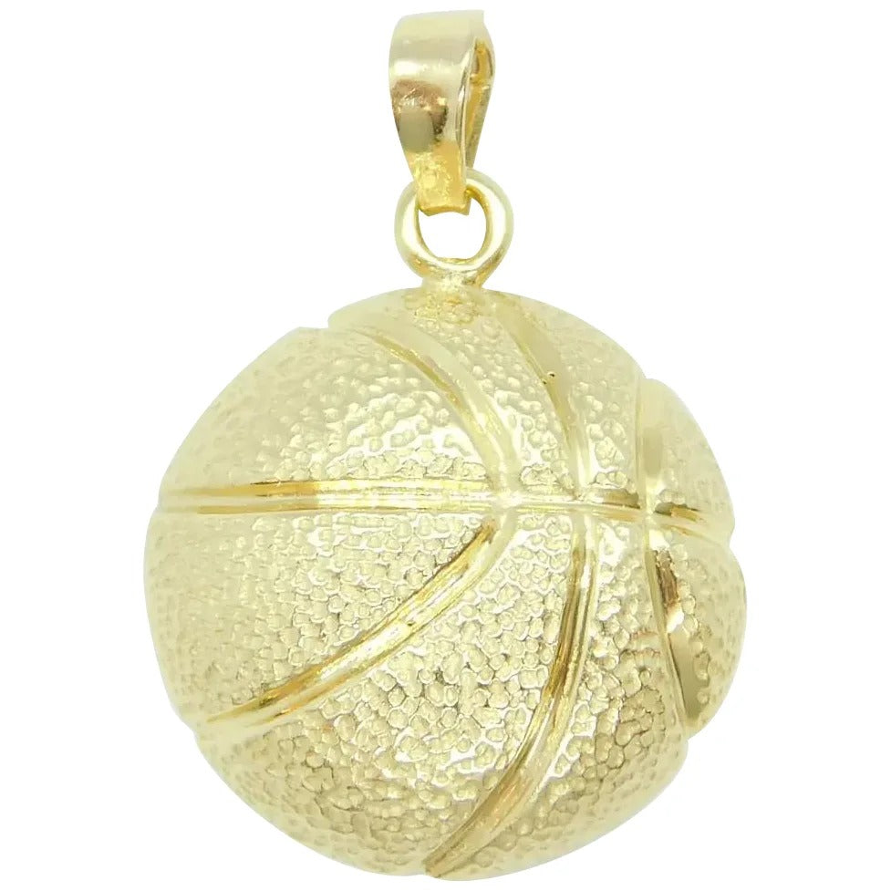 14kt Yellow Gold Basketball Charm