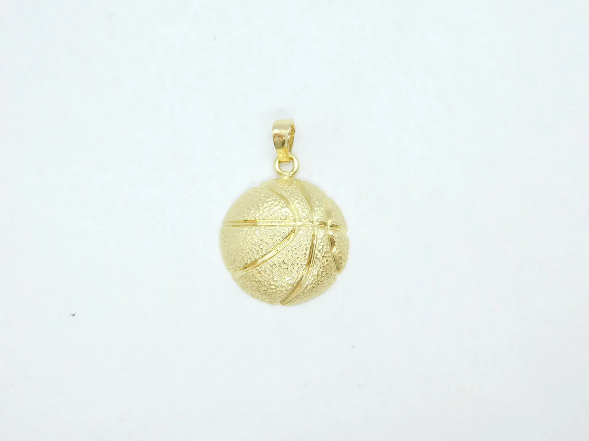 14kt Yellow Gold Basketball Charm