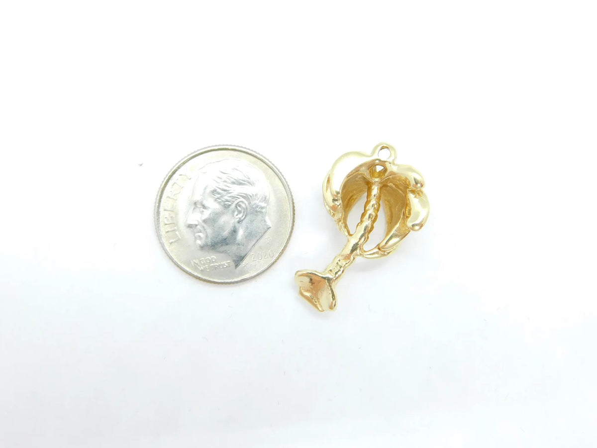 14kt Yellow Gold Palm Tree Charm