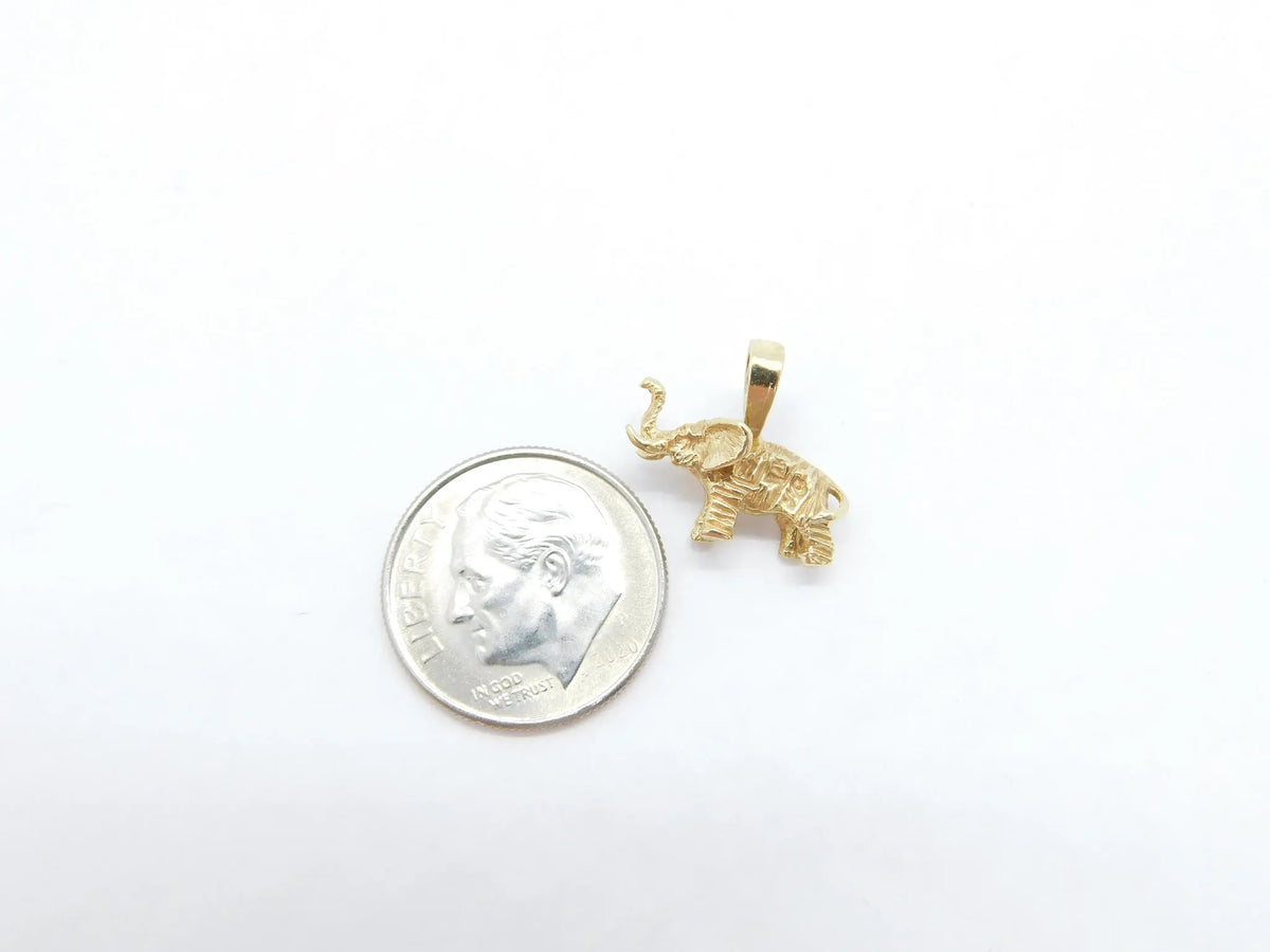 14kt Yellow Gold Elephant Charm