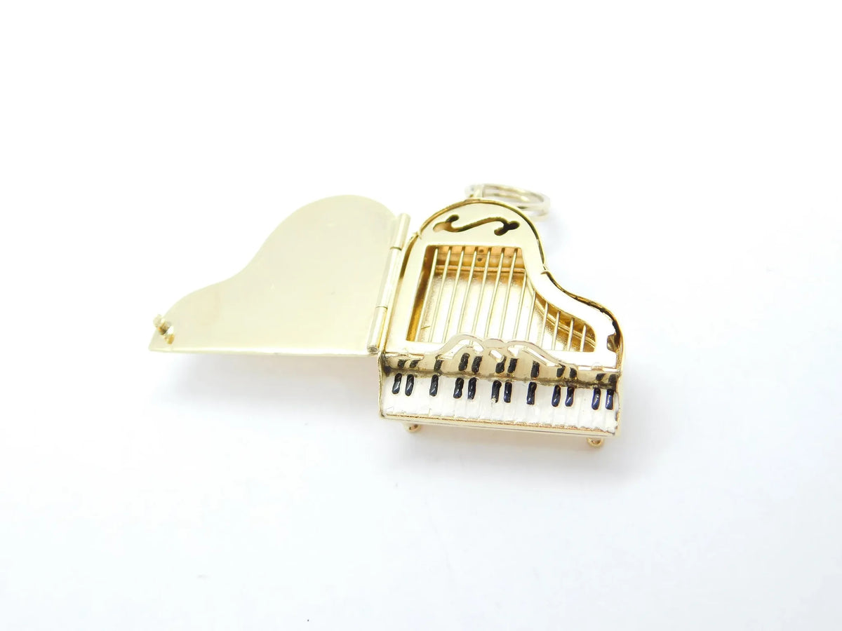 14kt Yellow Gold Big Grand Piano Charm