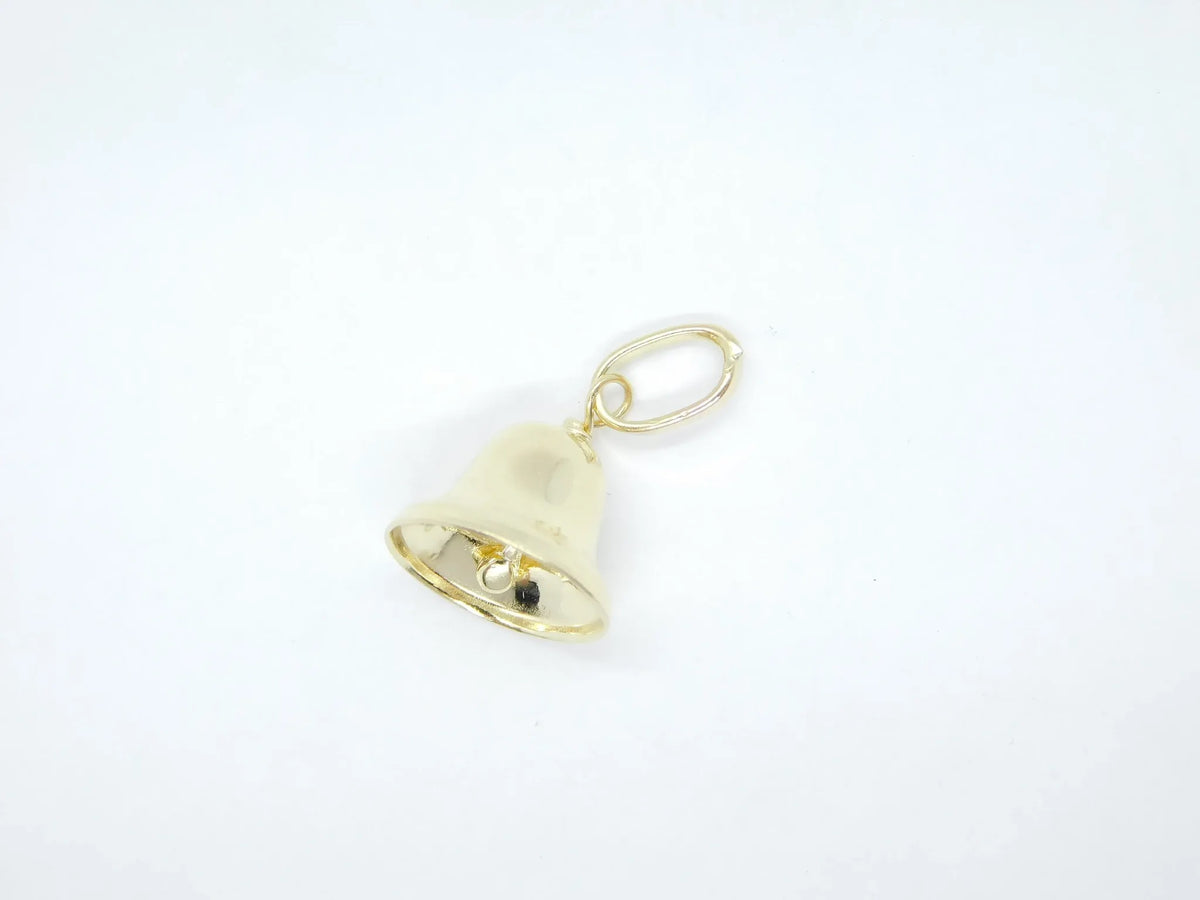 14kt Yellow Gold Greek Key Jingle Bell Charm
