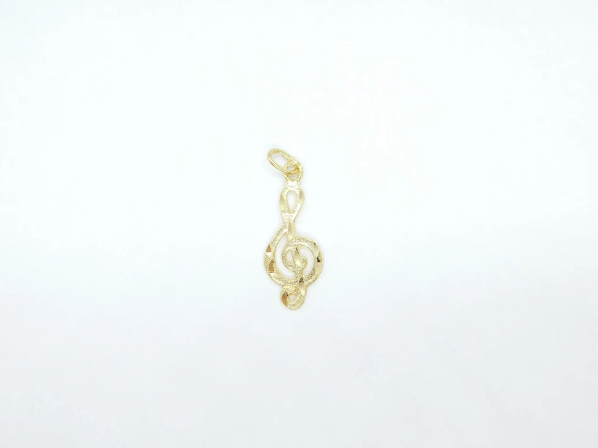 14kt Yellow Gold Music Note Treble Clef Charm