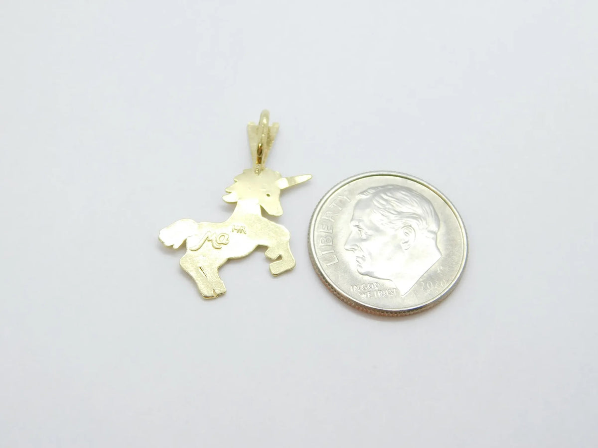 14kt Yellow Gold Unicorn Charm / Pendant