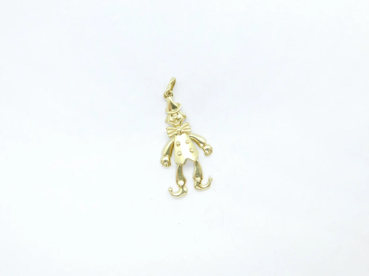 14kt Yellow Gold Moving Clown Charm