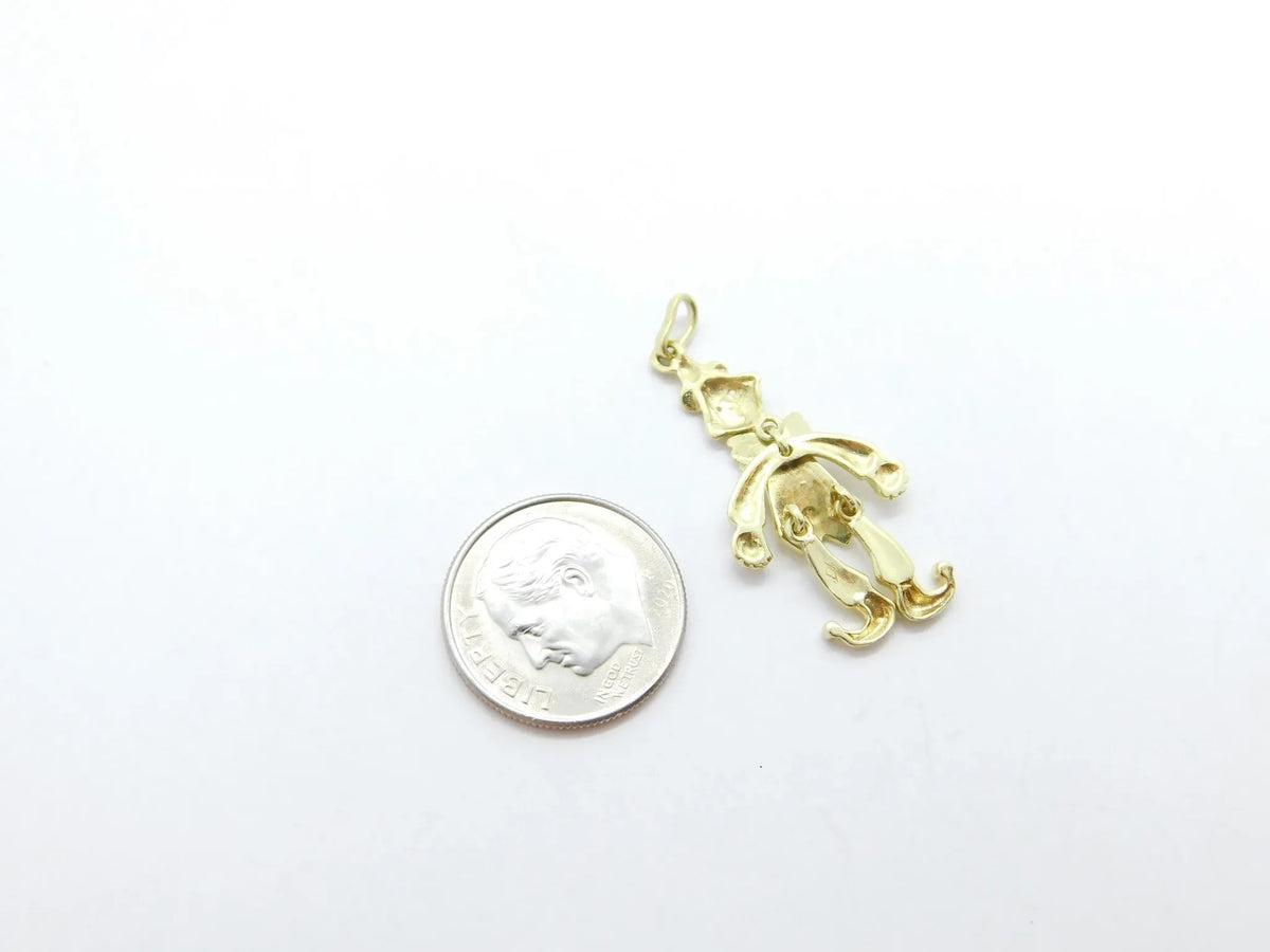 14kt Yellow Gold Moving Clown Charm