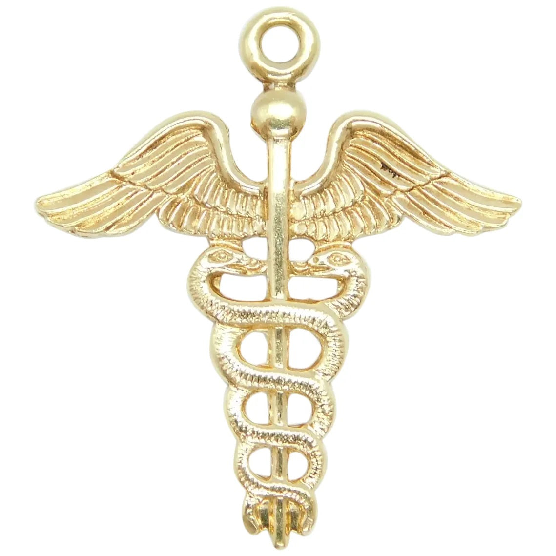 14kt Yellow Gold Caduceus Nursing Charm / Pendant