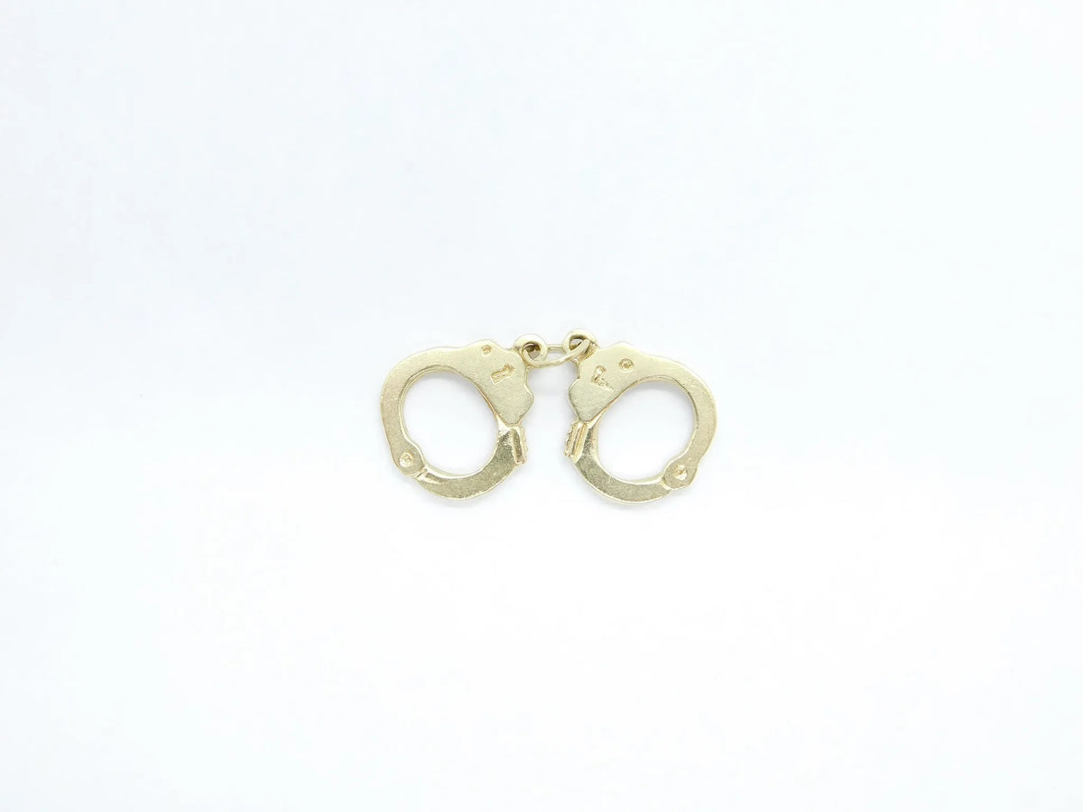 14kt Yellow Gold Pair of Handcuffs Charm