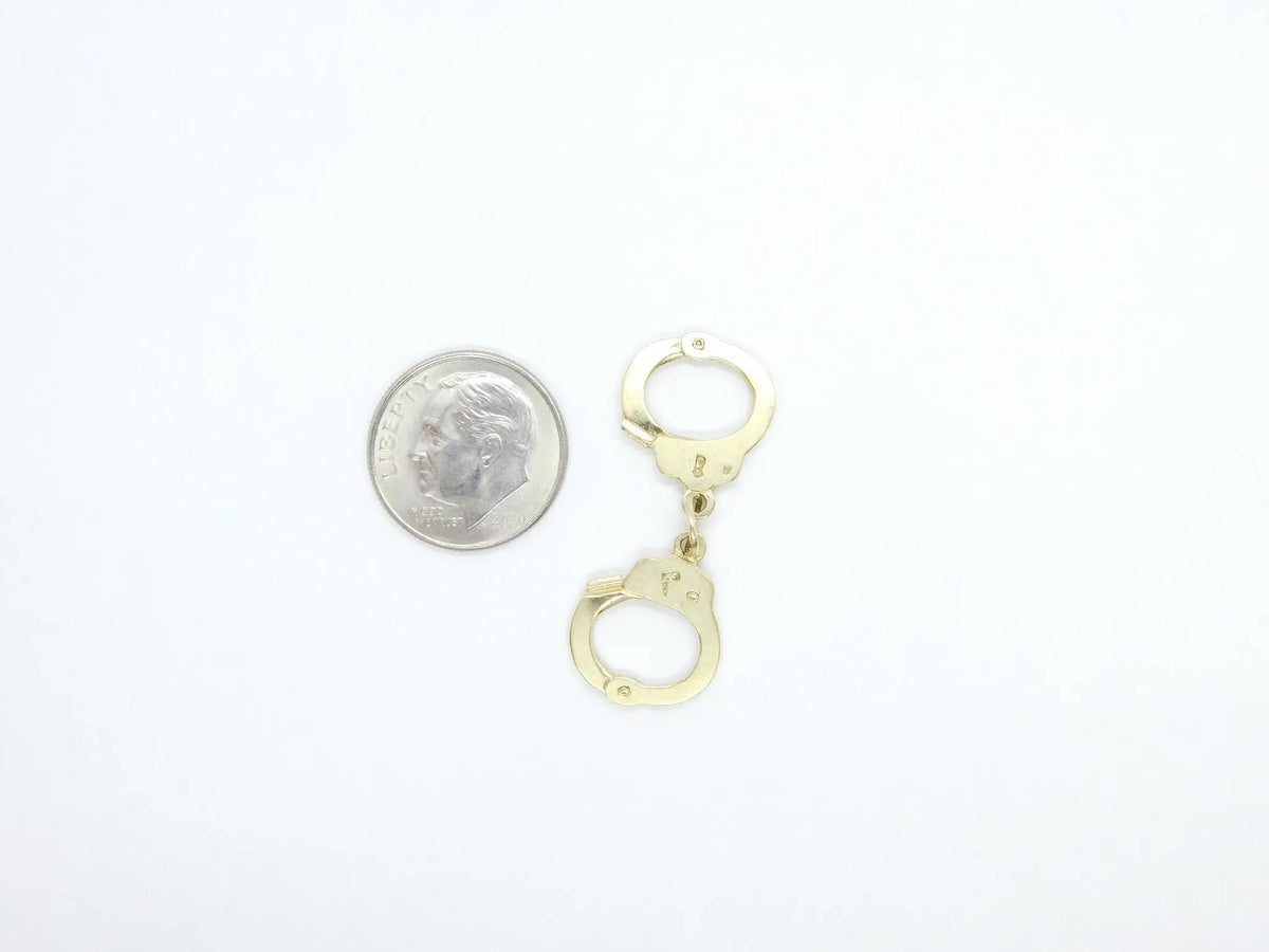 14kt Yellow Gold Pair of Handcuffs Charm