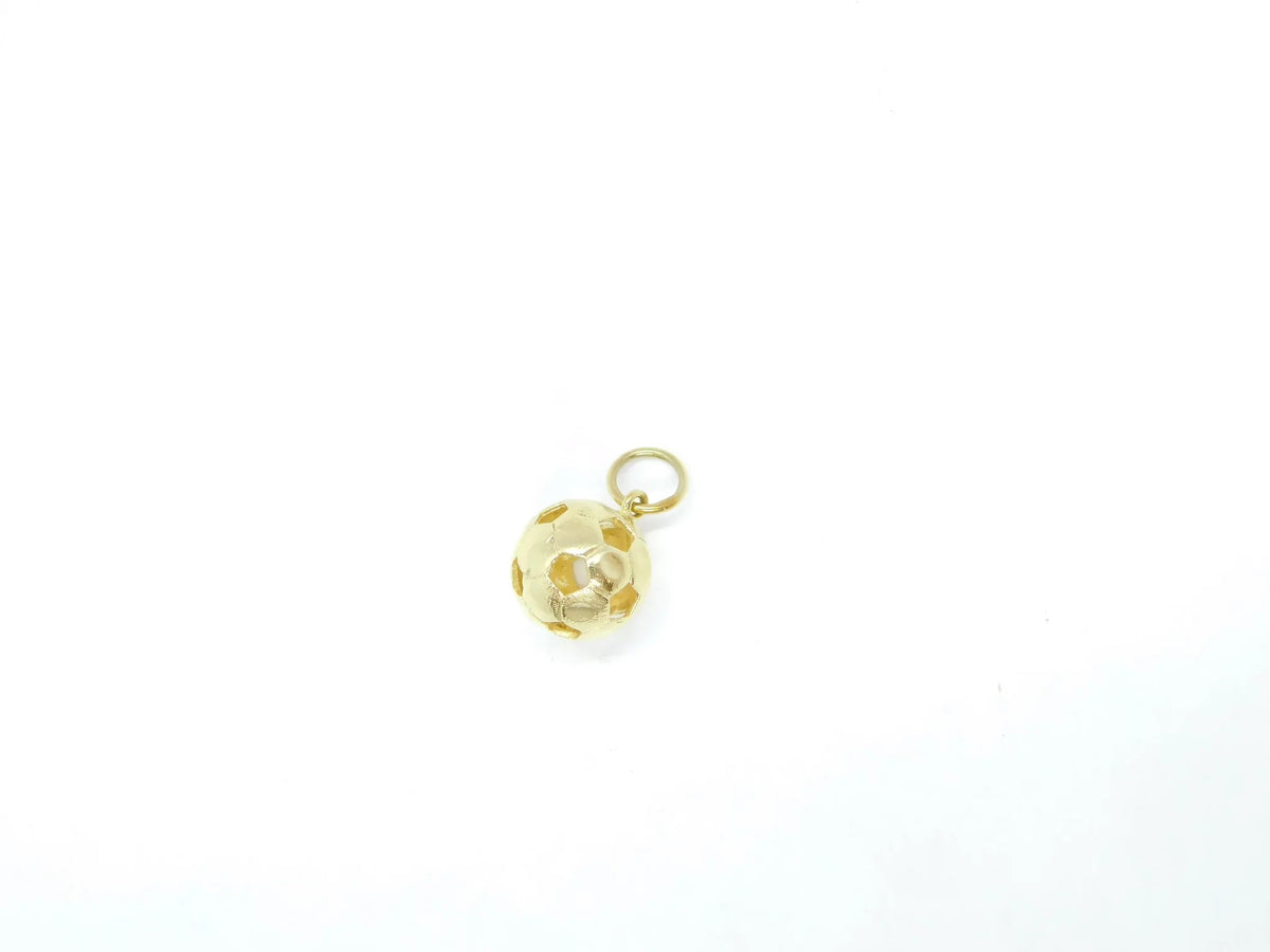 14kt Yellow Gold Cutout Soccer Ball Charm
