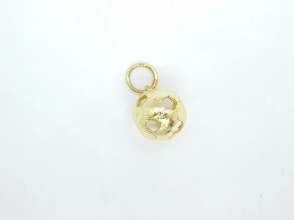 14kt Yellow Gold Cutout Soccer Ball Charm