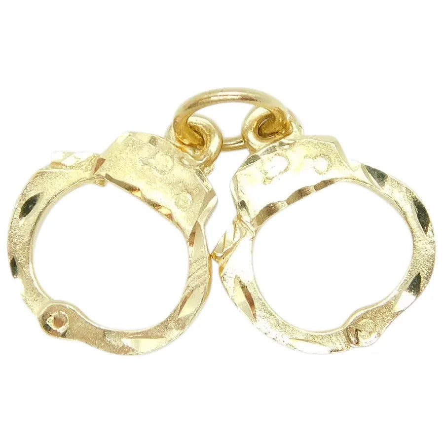 14kt Yellow Gold Handcuffs Charm