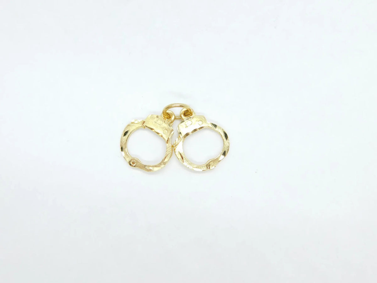 14kt Yellow Gold Handcuffs Charm