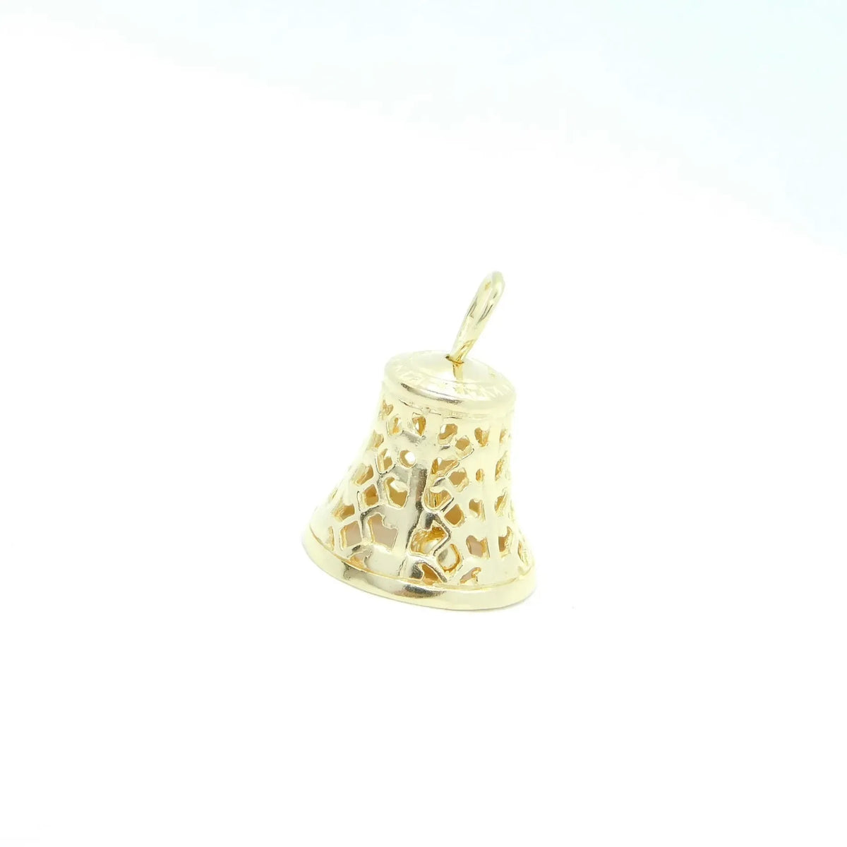 14kt Yellow Gold Filigree Jingle Bell Charm