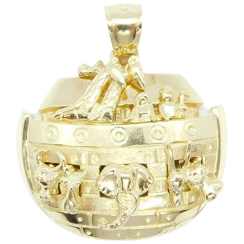 14kt Yellow Gold Big Noahs Ark Pendant