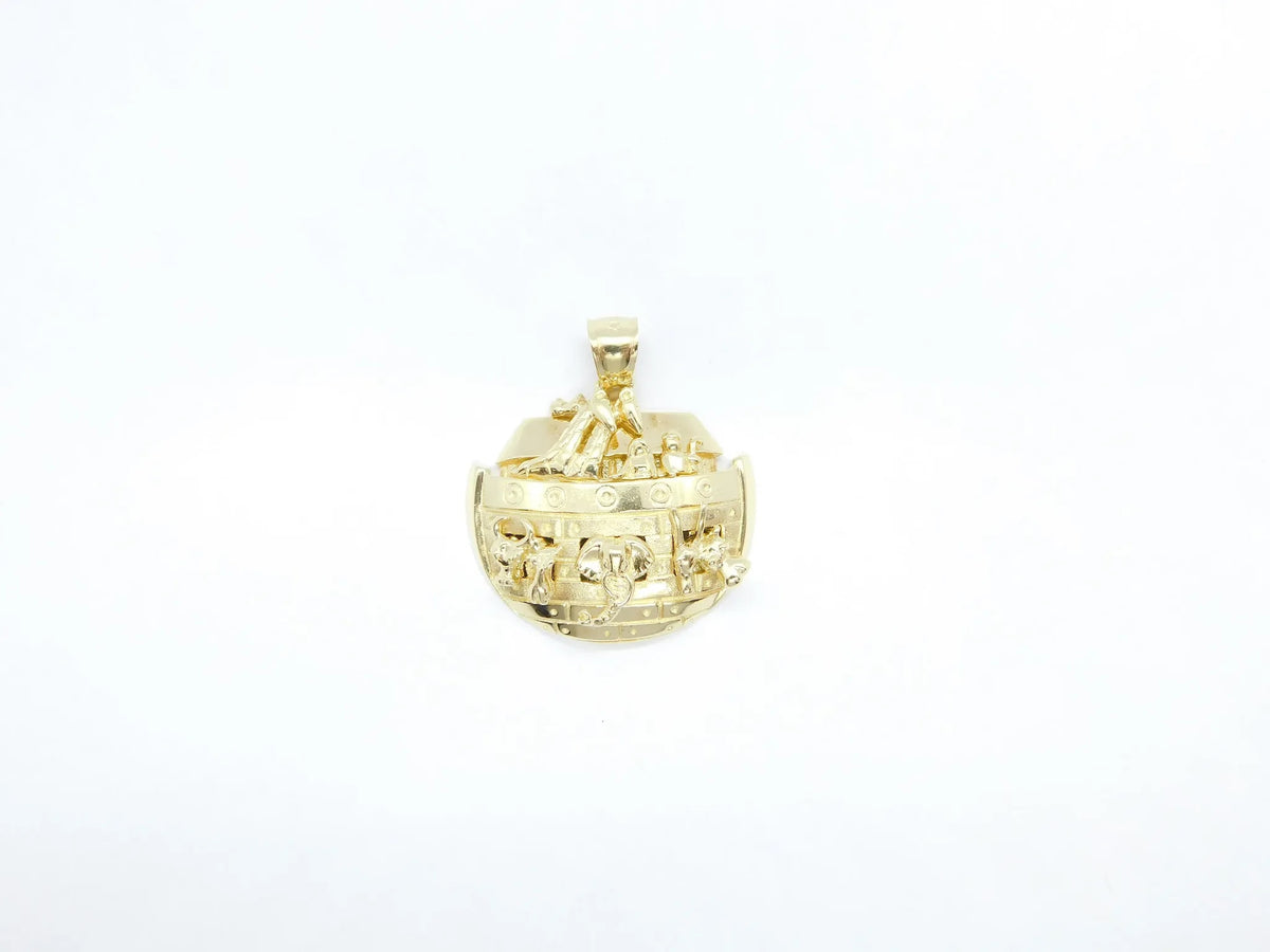 14kt Yellow Gold Big Noahs Ark Pendant