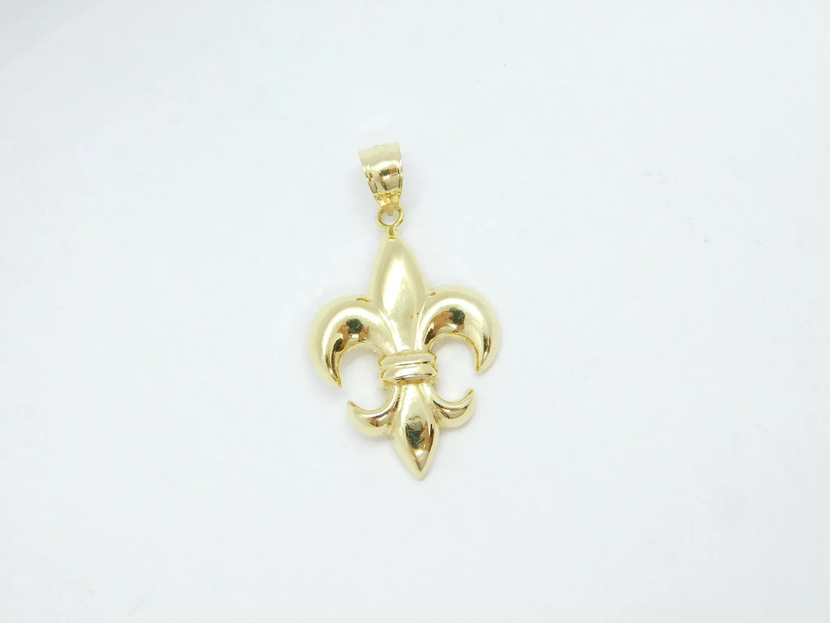 14kt Yellow Gold Fleur De Lis Pendant