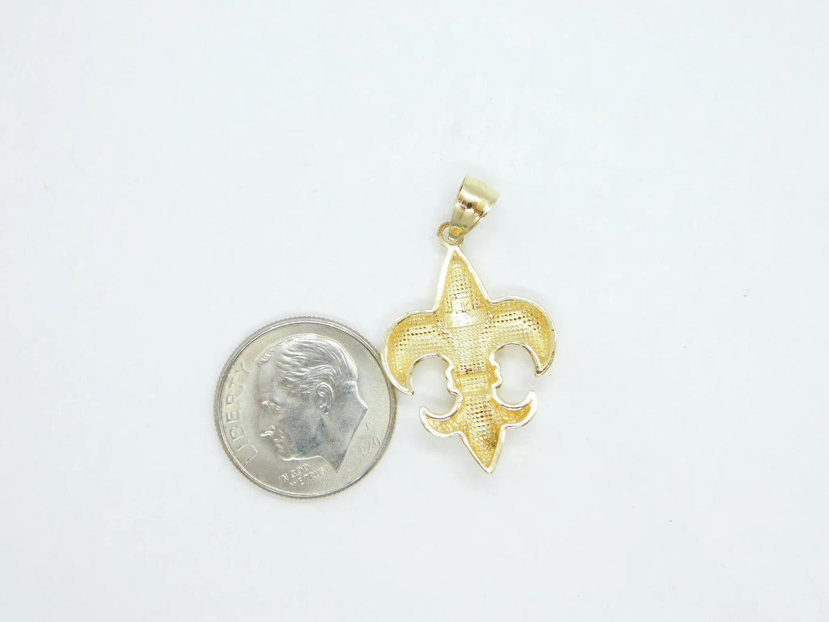 14kt Yellow Gold Fleur De Lis Pendant