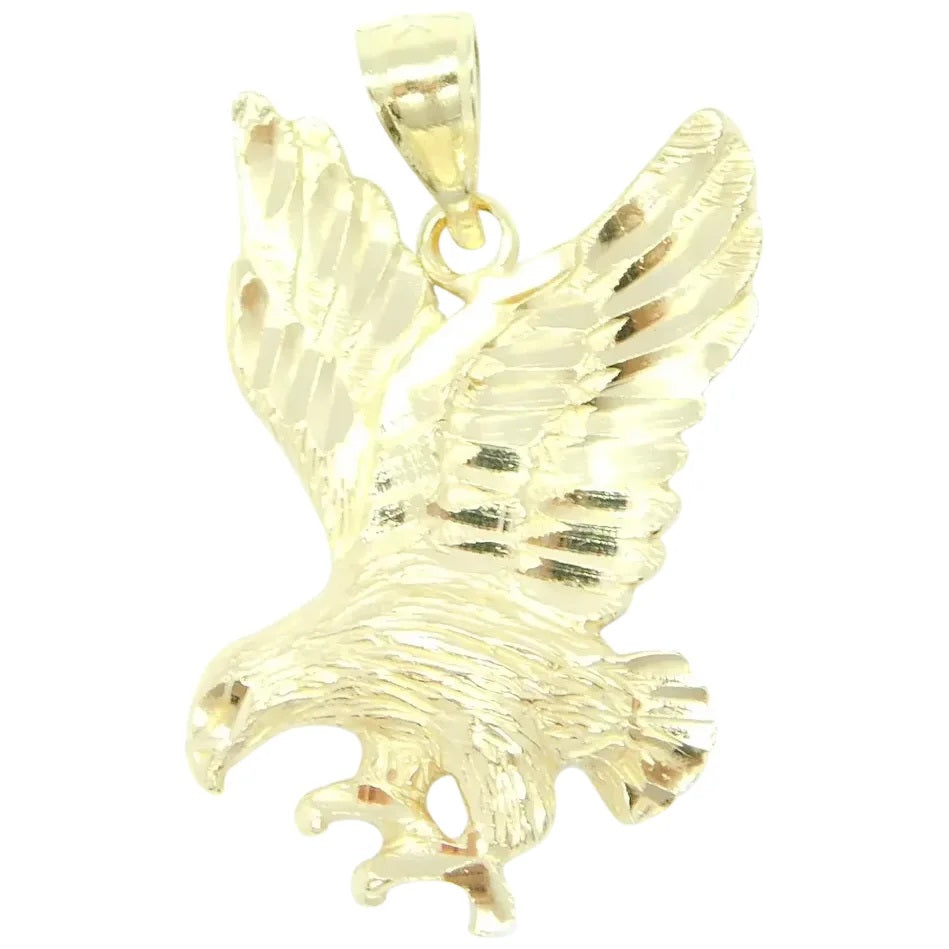 14kt Yellow Gold Flying Hawk / Eagle Charm