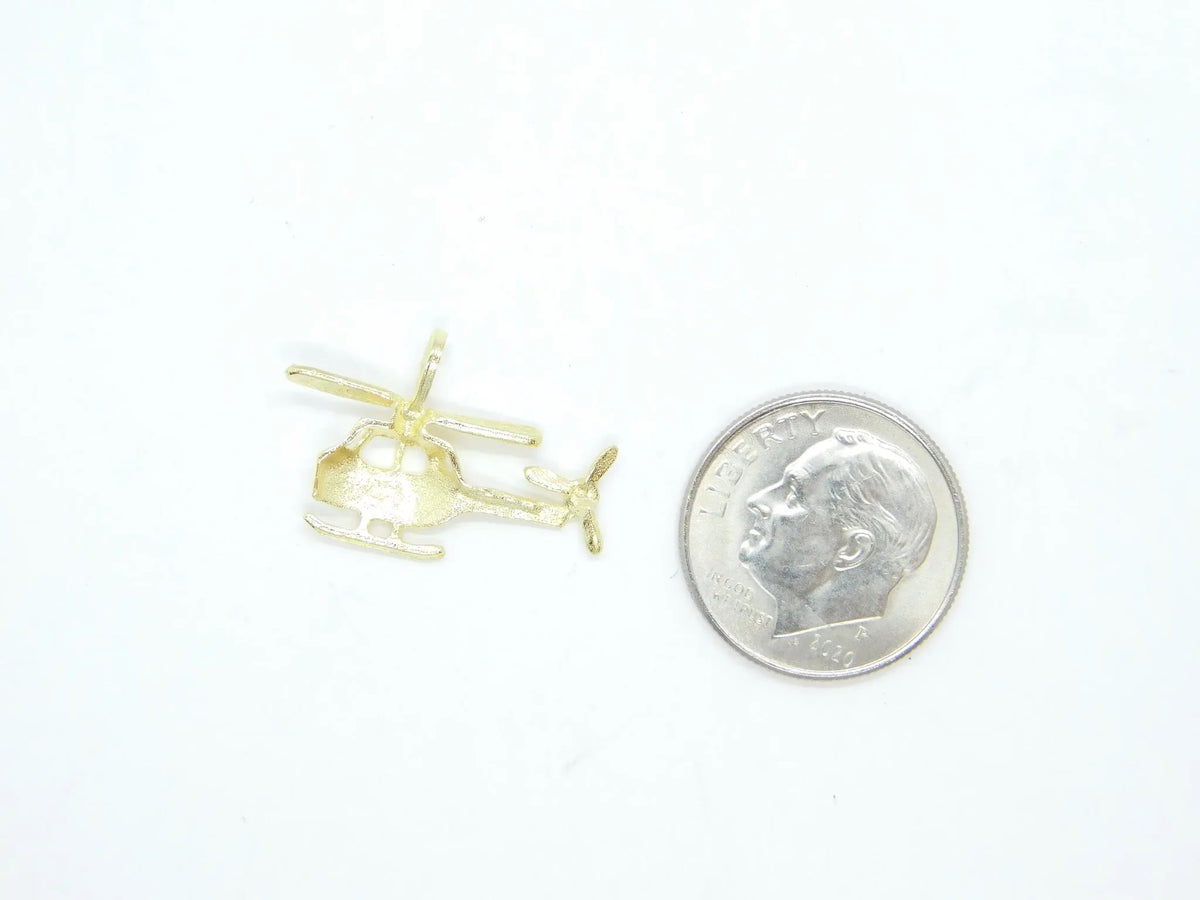 14kt Yellow Gold Helicopter Charm