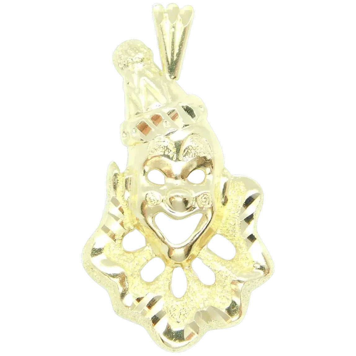 14kt Yellow Gold Clown Face / Mask Pendant