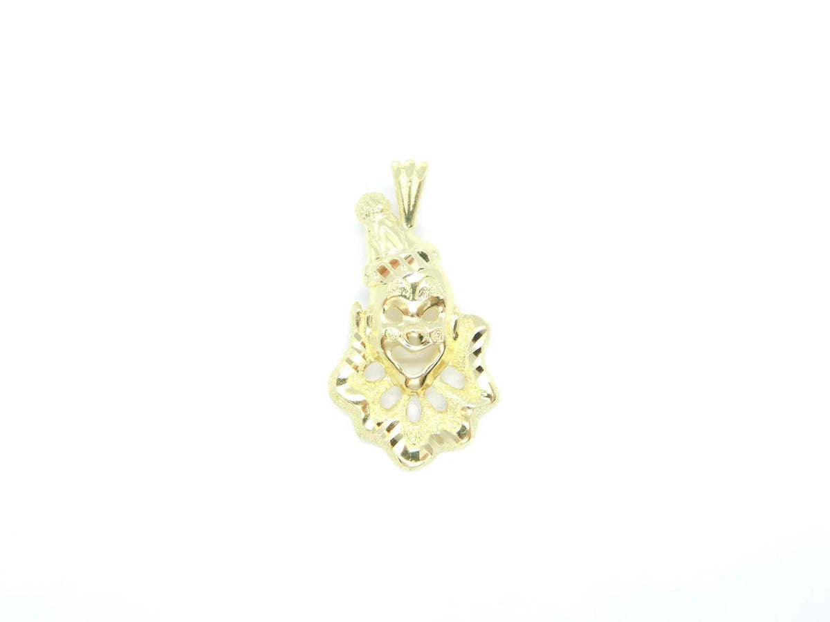 14kt Yellow Gold Clown Face / Mask Pendant