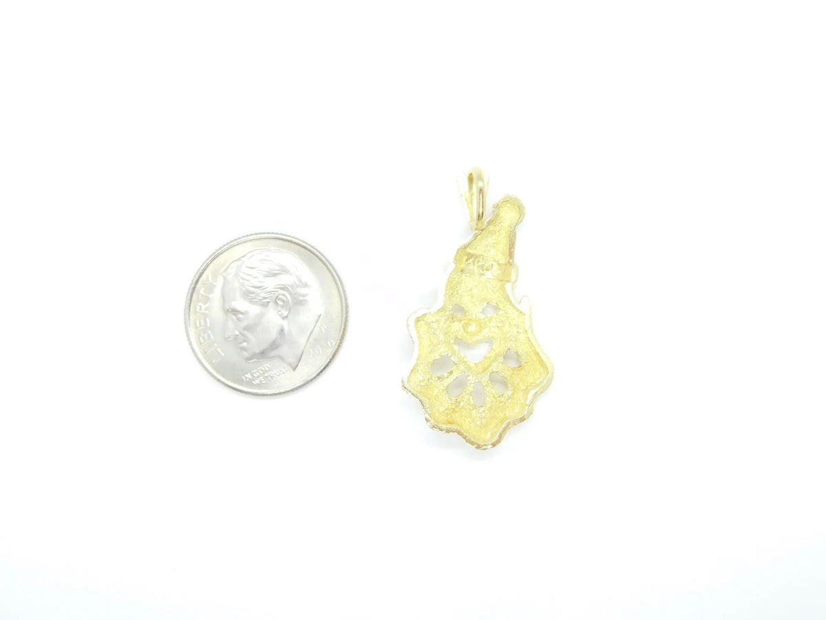 14kt Yellow Gold Clown Face / Mask Pendant