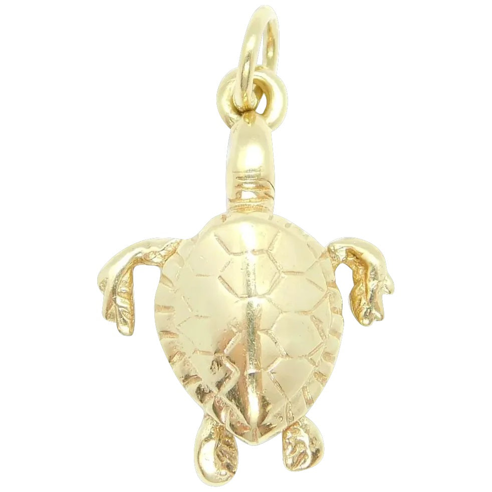 14kt Yellow Gold Sea Turtle Charm