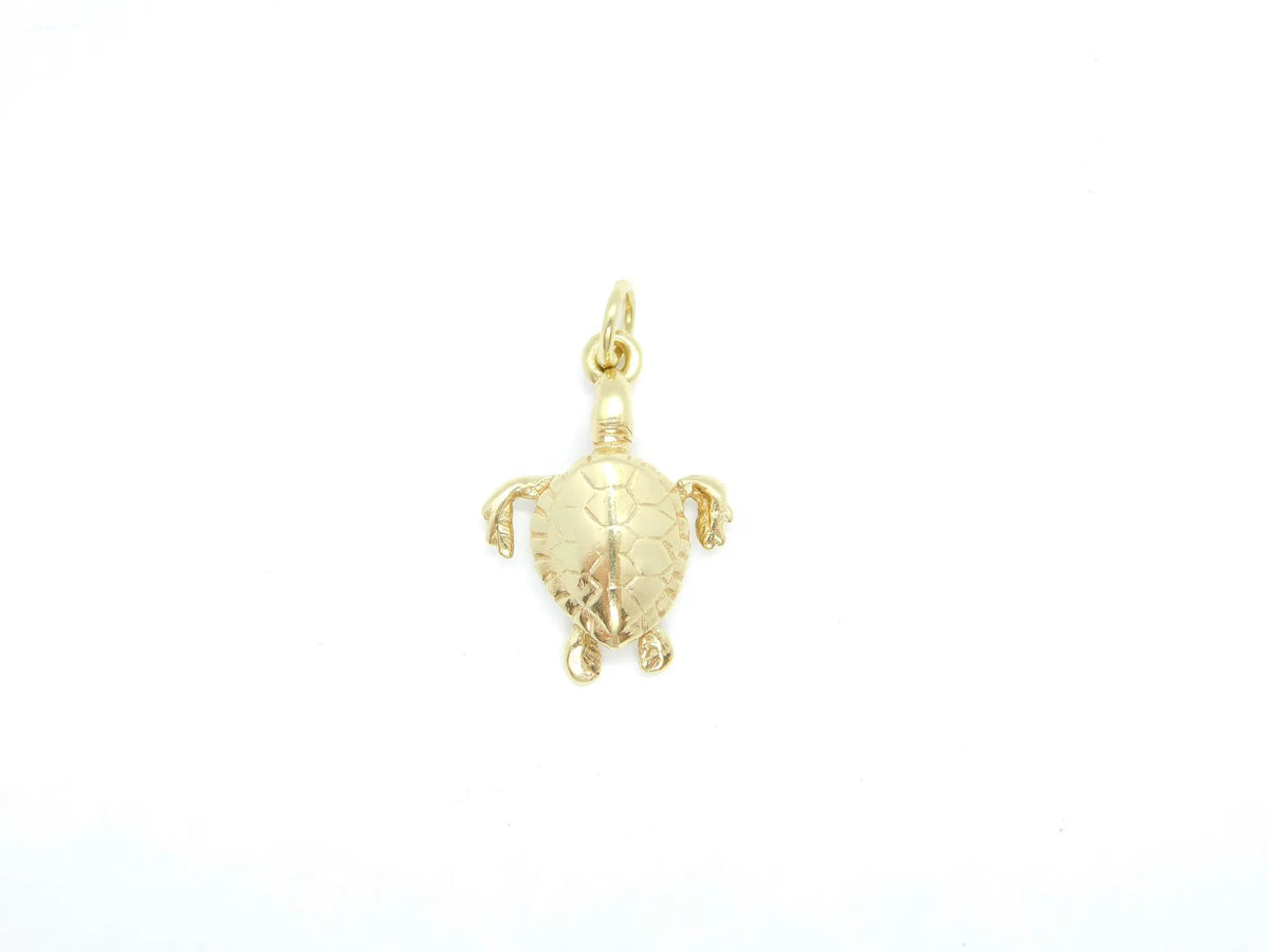 14kt Yellow Gold Sea Turtle Charm