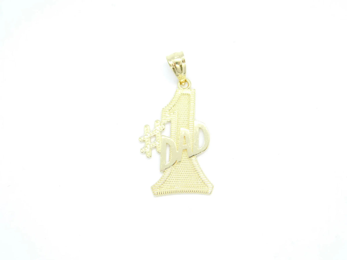 14kt Yellow Gold #1 Dad Pendant