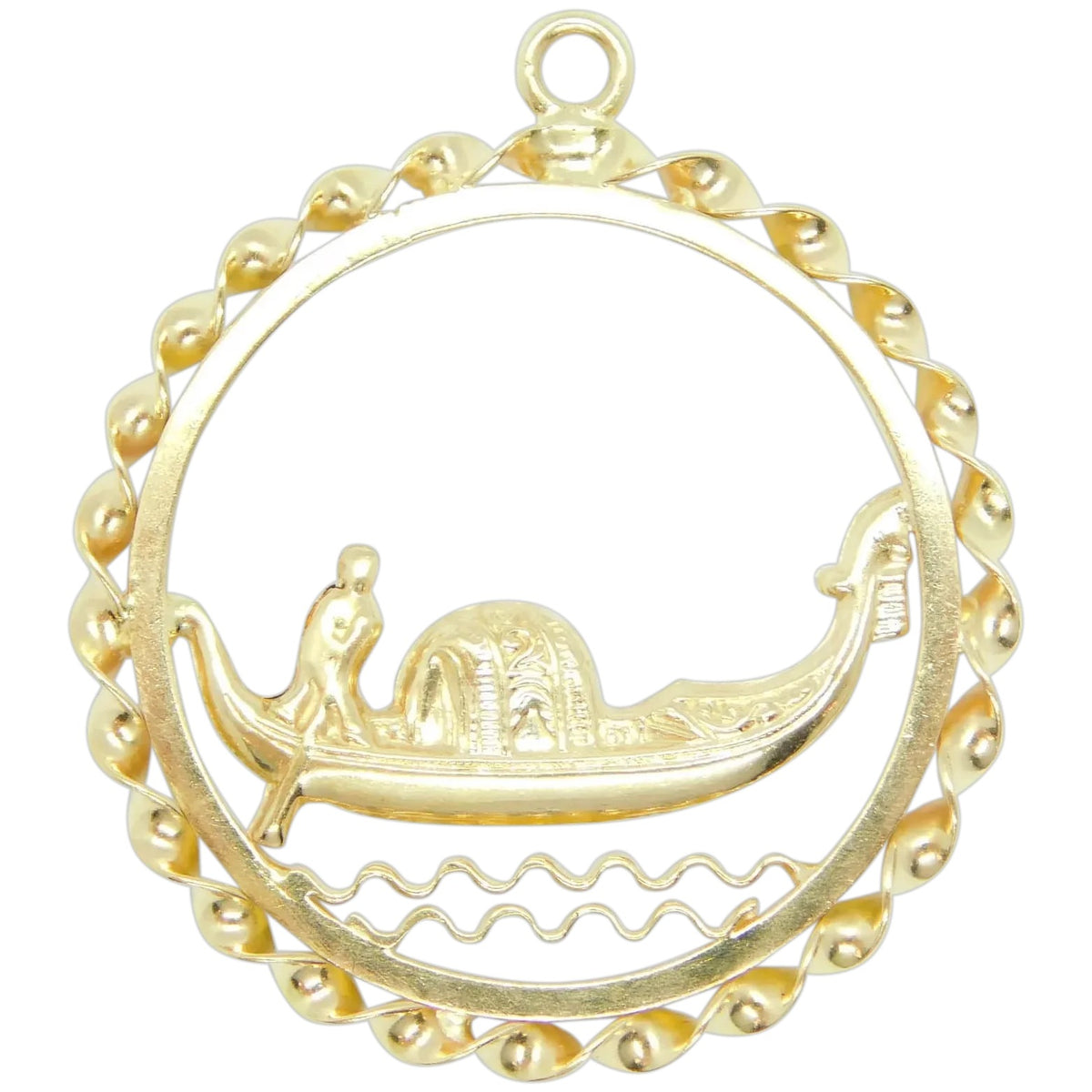 18kt Yellow Gold Venetian Gondola Charm