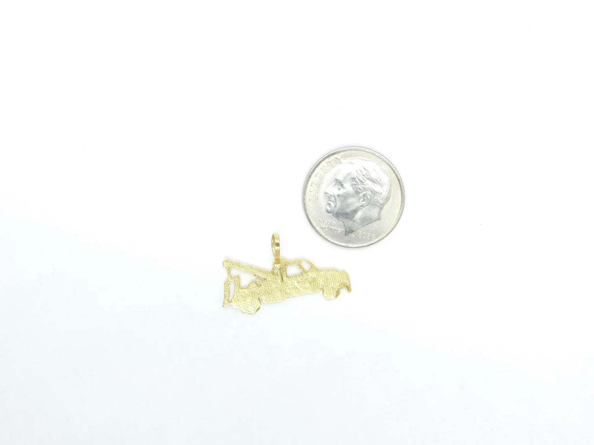 14kt Yellow Gold Tow Truck Charm