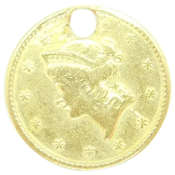 90% Yellow Gold Liberty Head Coin Charm