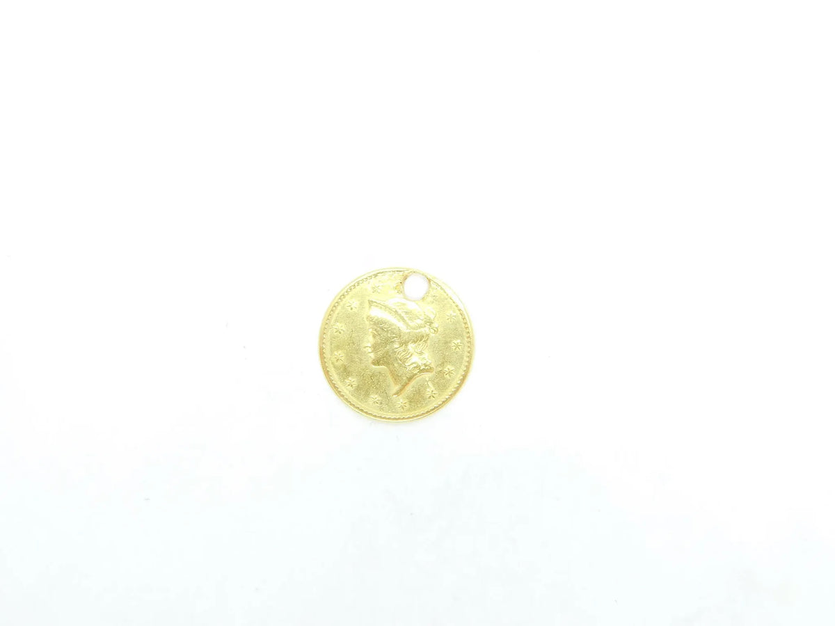90% Yellow Gold Liberty Head Coin Charm