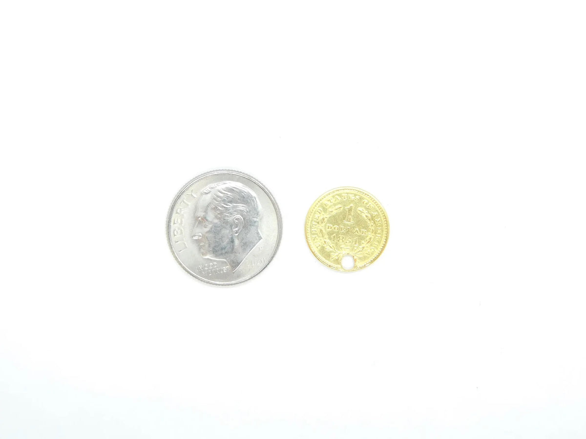 90% Yellow Gold Liberty Head Coin Charm
