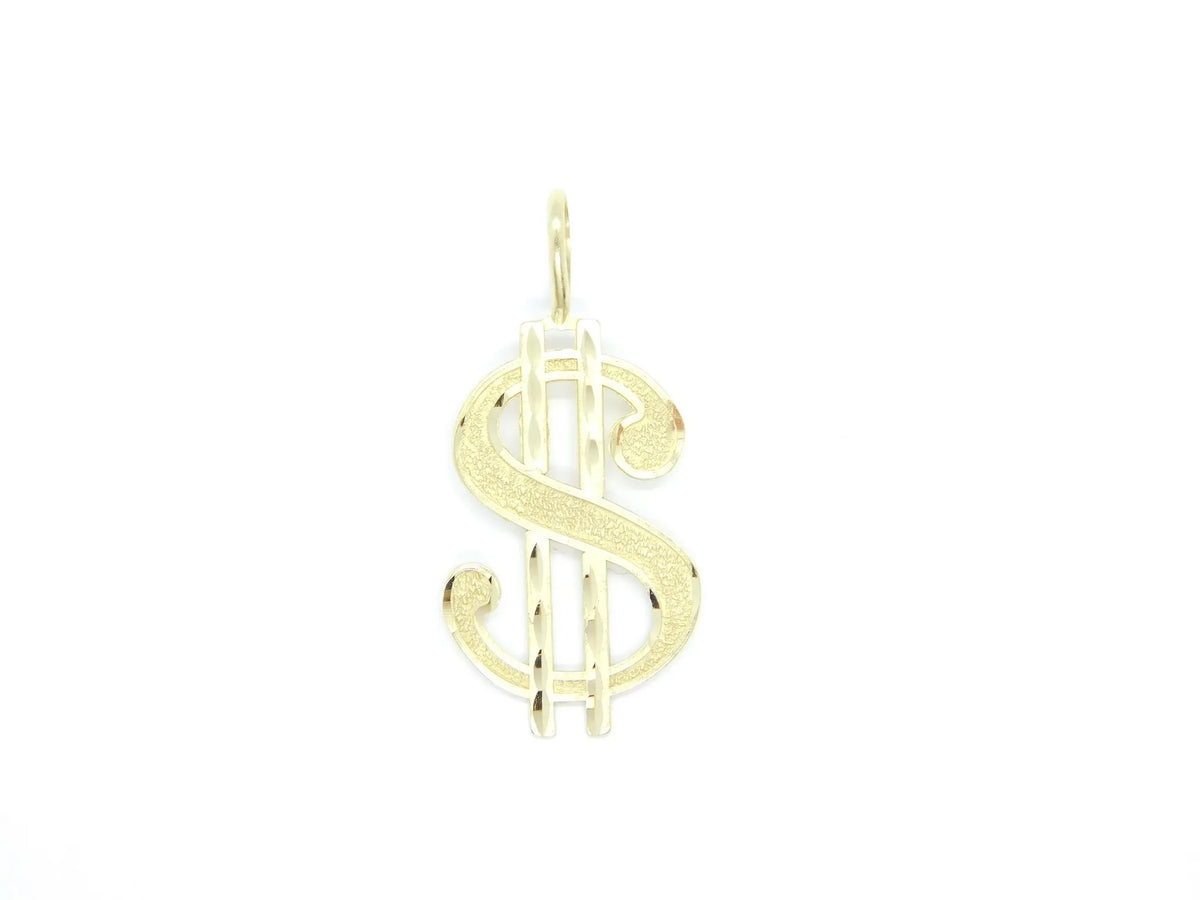 14kt Yellow Gold Dollar Sign Charm / Pendant