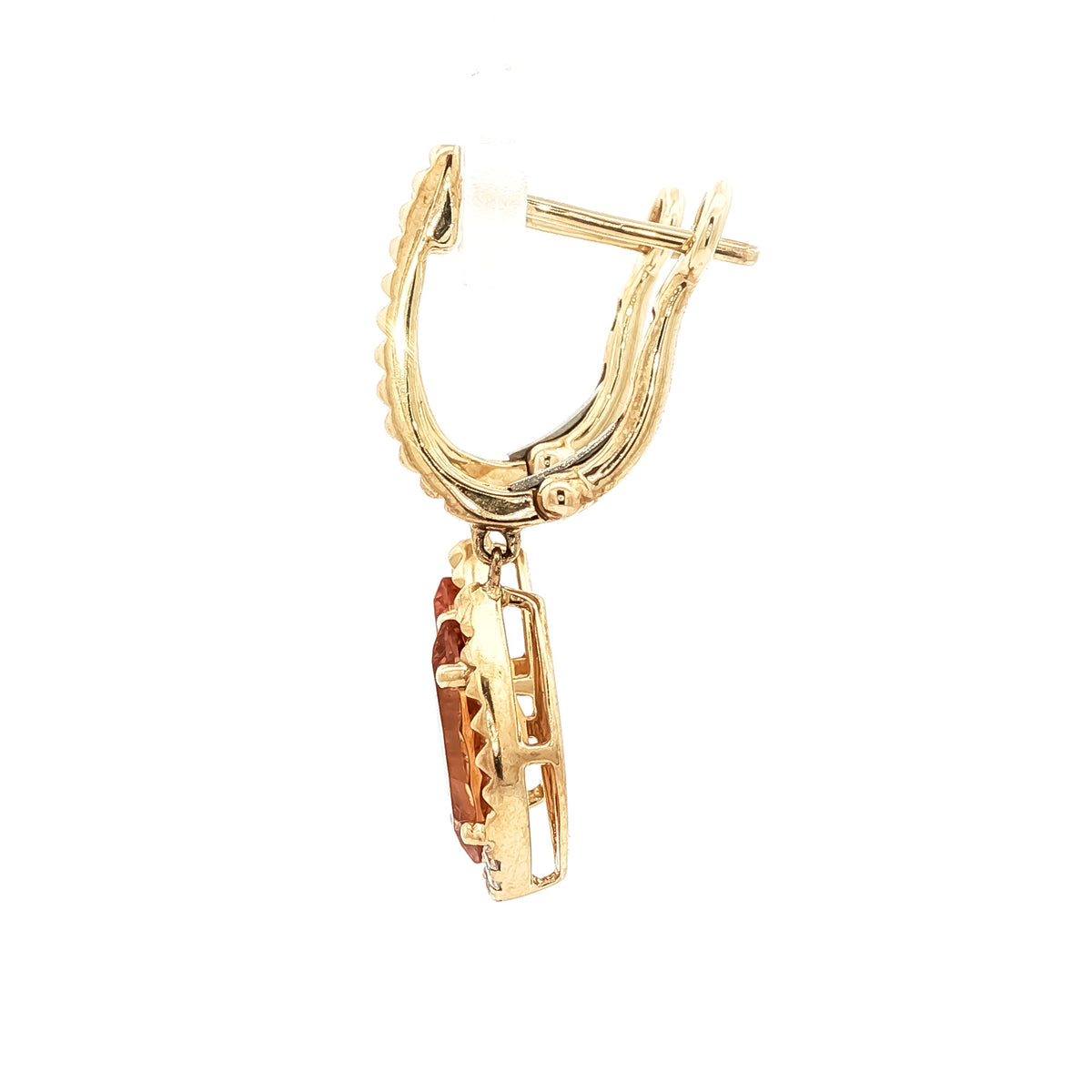 Emilique 14kt Yellow Gold & 1.70 ctw Marquise Citrine with Diamond Accent Earrings