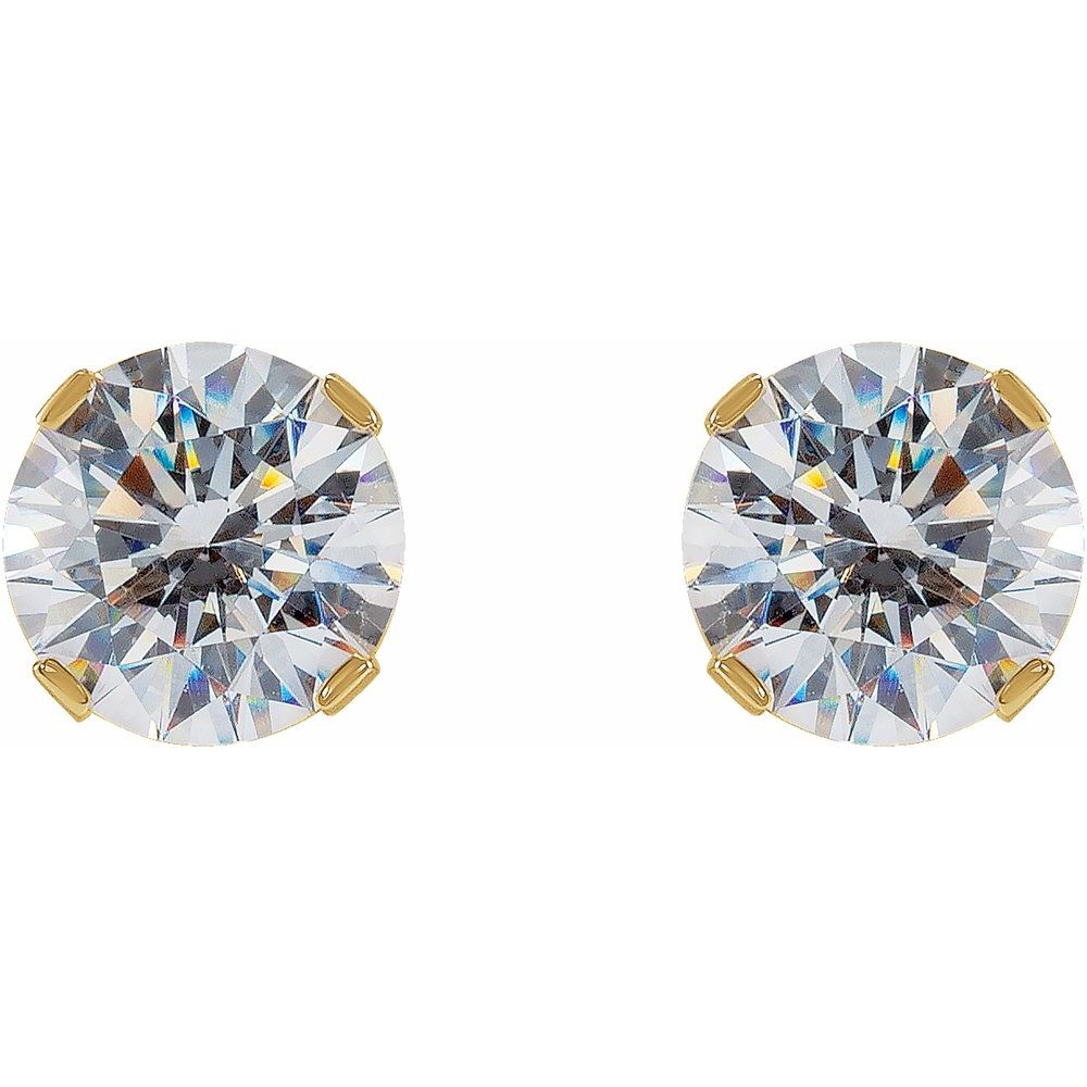 14kt Yellow Gold 2.00 ctw Round K-L/I2 Diamond Earrings