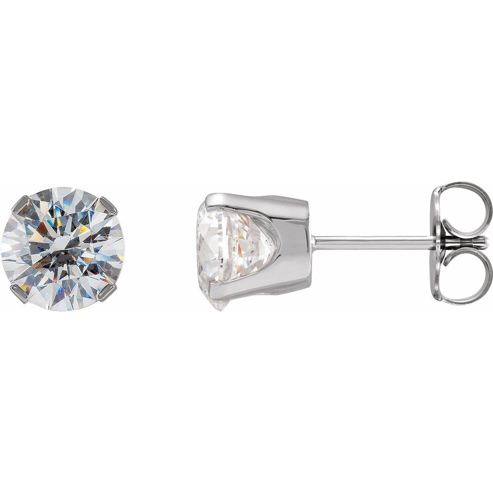 14kt White Gold 3/4 ctw Round K-L/I2 Diamond Earrings