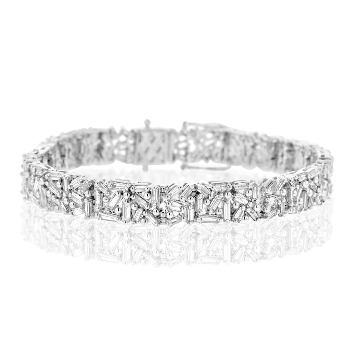 18K WHITE GOLD 5.73CT DIAMOND BRACELET