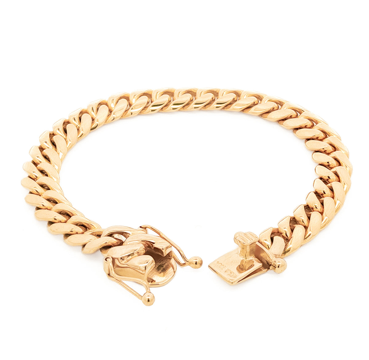 Men's 14kt Yellow Gold 9.2mm Cuban Link Bracelet 8 inch