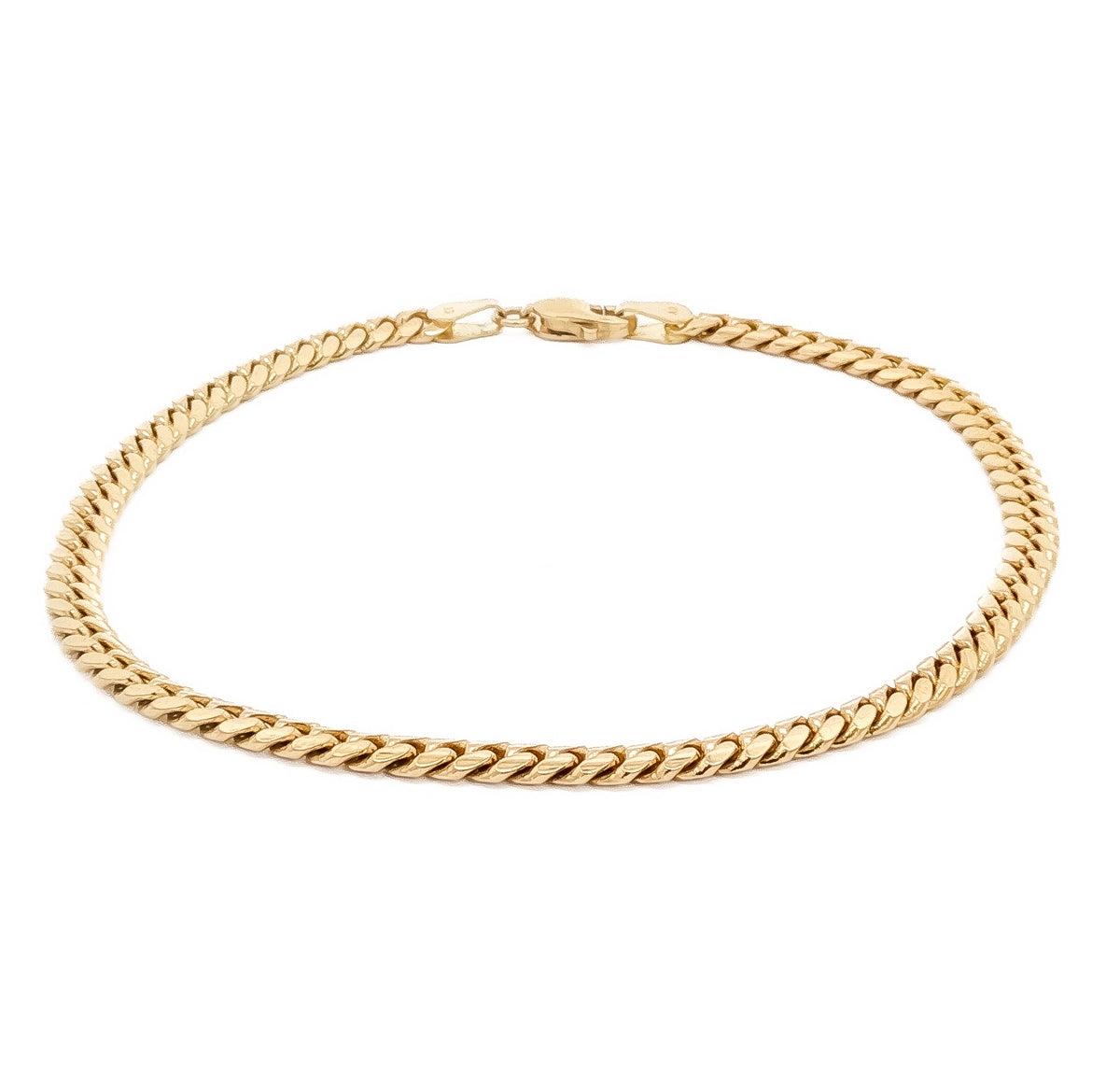 Men's 14kt Yellow Gold 4mm Cuban Link Bracelet 8.5 inch