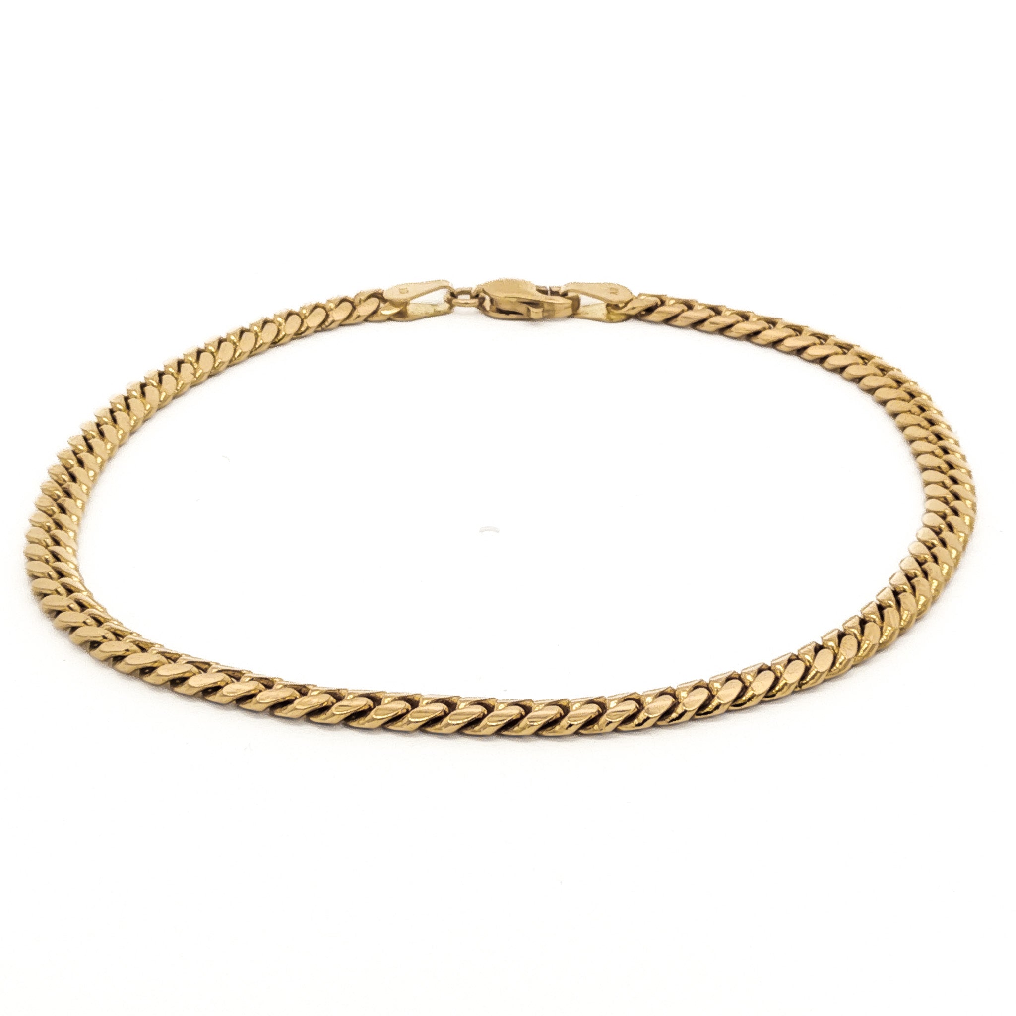 Men's 14kt Yellow Gold 4mm Cuban Link Bracelet 8.5 inch