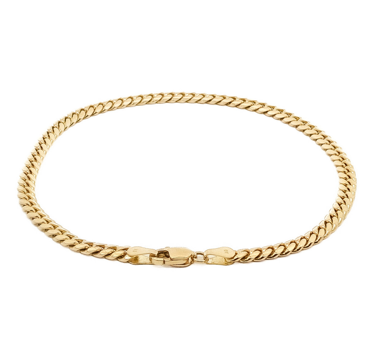 Men's 14kt Yellow Gold 4mm Cuban Link Bracelet 8.5 inch