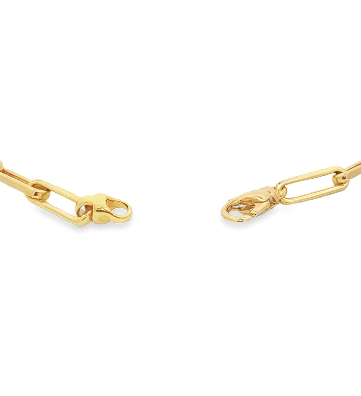 14kt Yellow Gold 3.3mm Paperclip link Bracelet 7,7.5,8