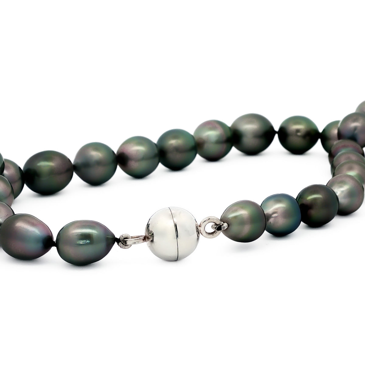 Tahitian Pearl Necklace with Sterling Silver Magnetic Clasp
