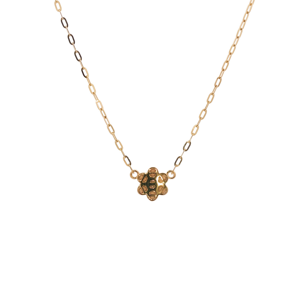 14kt Yellow Gold Pearl and Diamond Flower Necklace