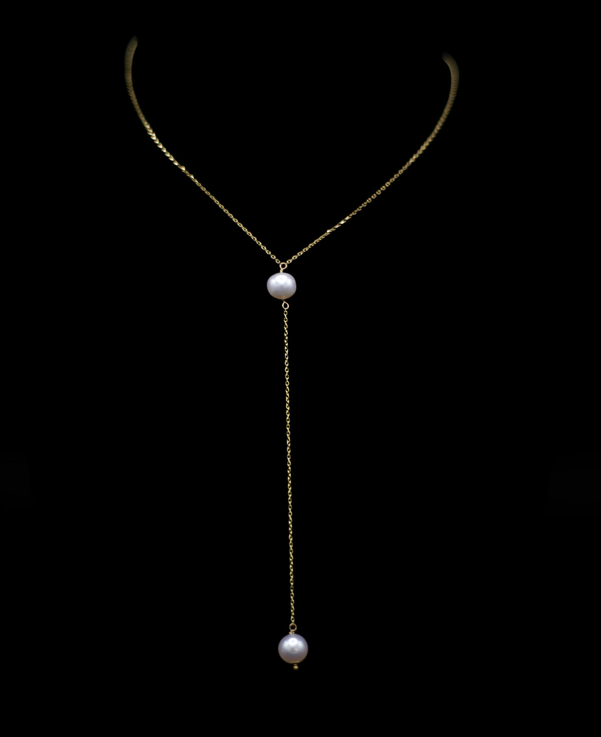 14kt Yellow Gold Pearl Drop Necklace