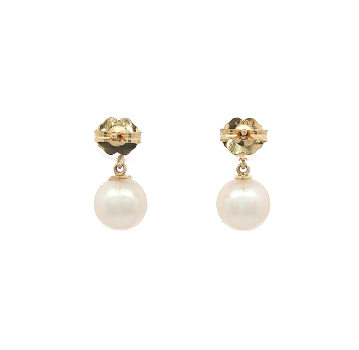 14kt Yellow Gold Pearl & Turquoise Drop Earrings